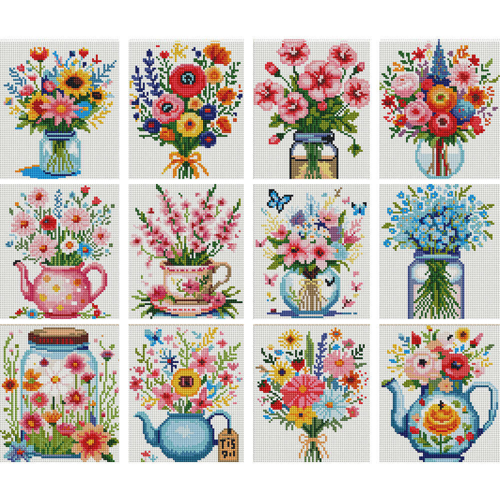 Florist Supply Vases - 犬と猫のダイヤモンド絵画,モザイク,日曜大工,丸い正方形のドリル,動物の刺embroidery,ラインストーンの写真,レジャーギフト,EverShine-5D