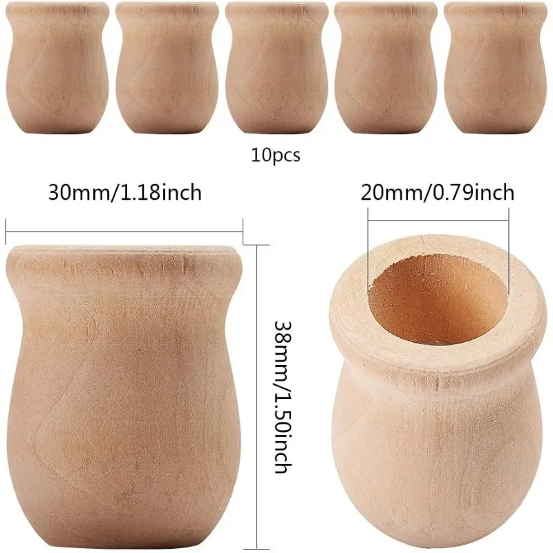 10 個 1.5 インチ 10 個未完成の空白の木製花瓶花瓶 - Florist Supply Vases のレビューと価格