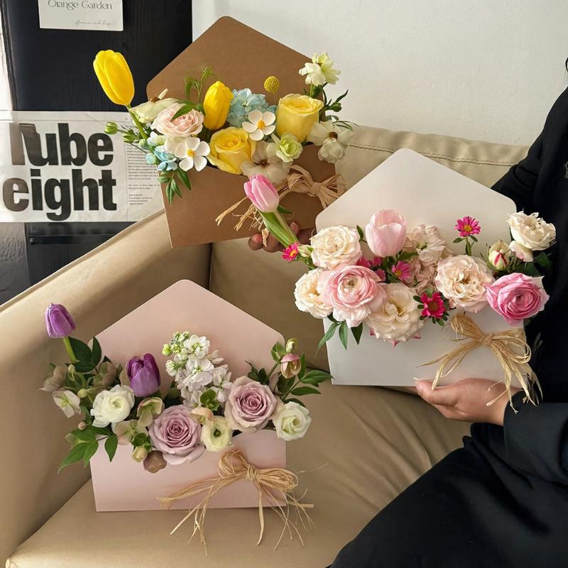 5 個クリエイティブ封筒フラワーボックス手折り花ギフトバッグ - Florist Flower Supply のレビューと価格