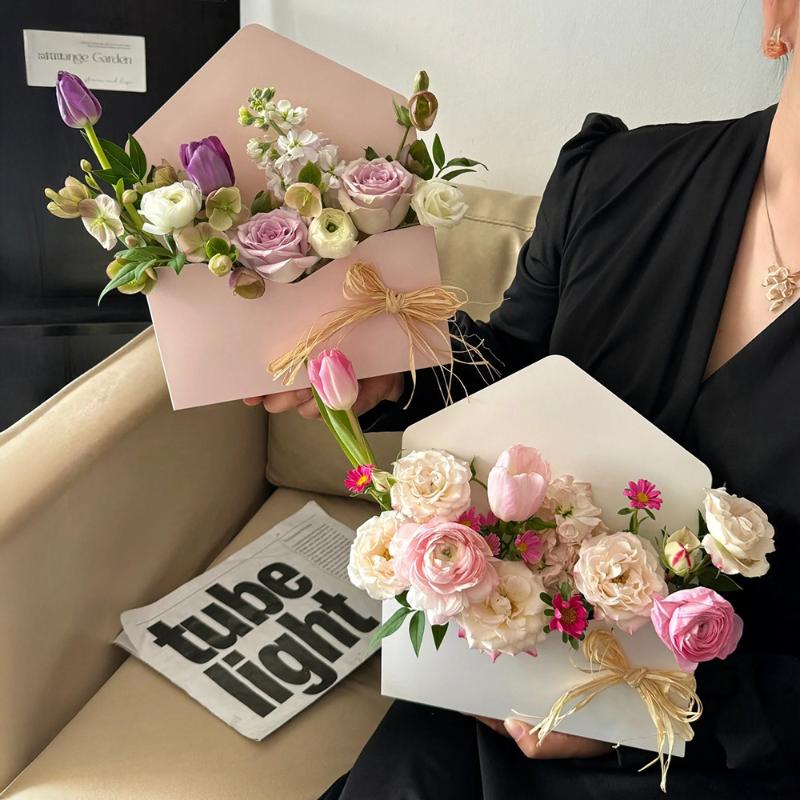 5 個クリエイティブ封筒フラワーボックス手折り花ギフトバッグ - Florist Flower Supply のレビューと価格