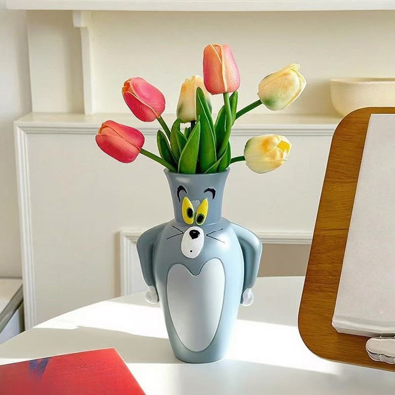 漫画トムとジェリーの新しい花瓶飾り、ギフトルームデコレーショ - Florist Supply Vases のレビューと価格