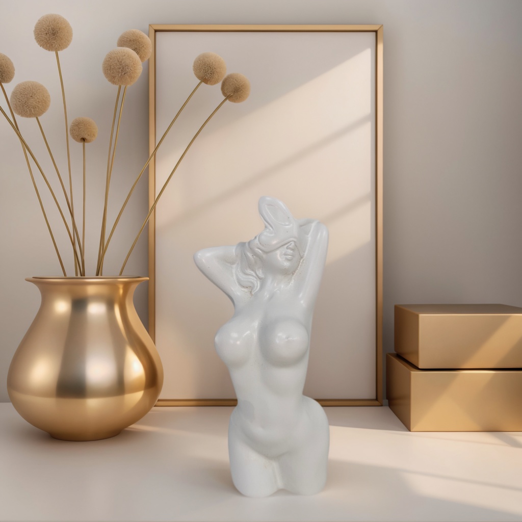 1個の芸術的な人型の花瓶飾り、黒と白のミニマリストスタイル、 - Florist Supply Vases のレビューと価格
